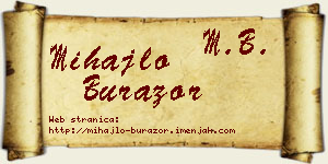 Mihajlo Burazor vizit kartica